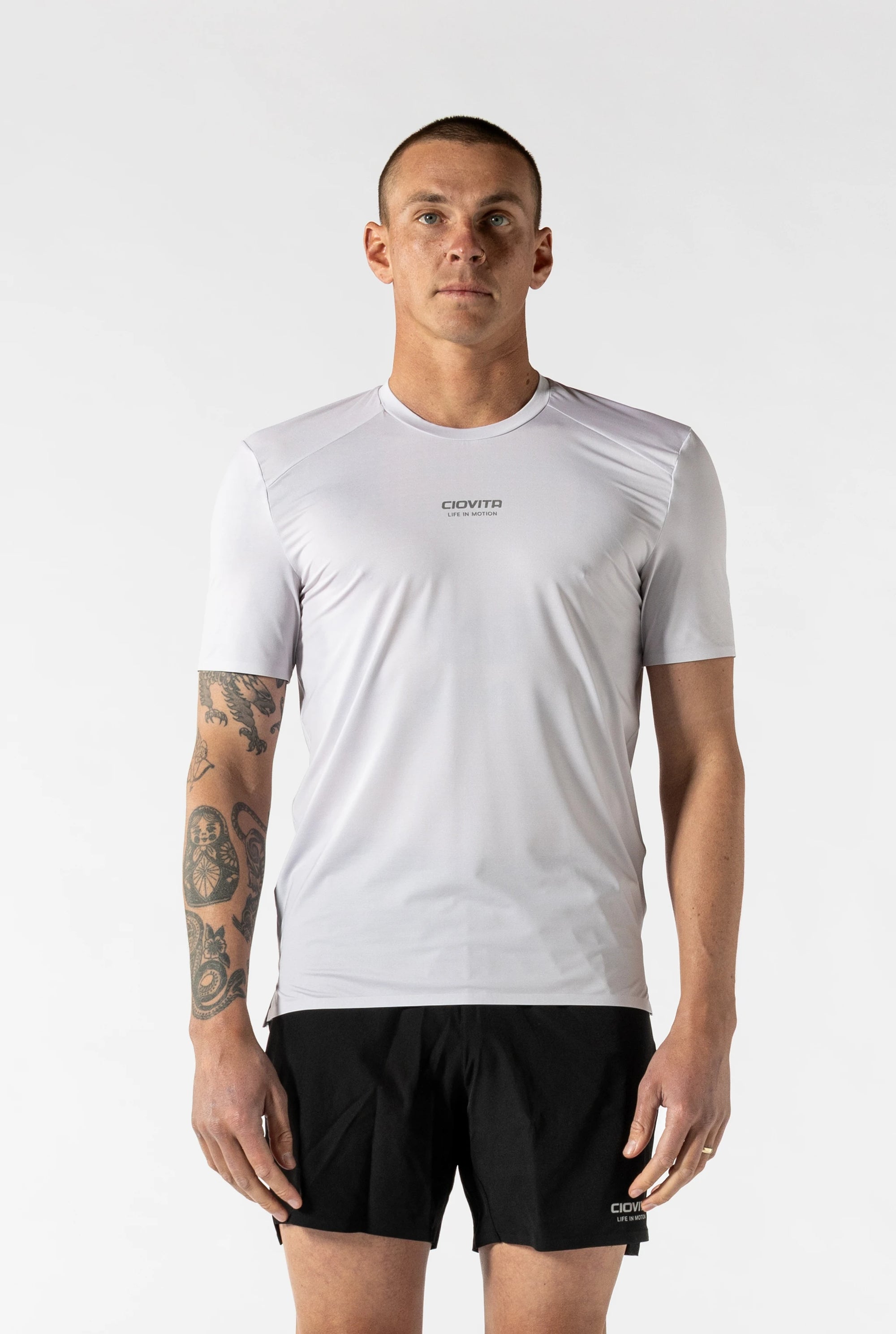 Men's Short Sleeve Tech Tee (Stone Grey)