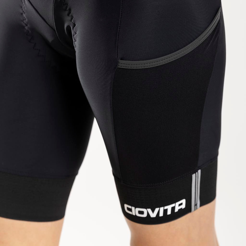 Women's Cargo Bib Shorts (Black)